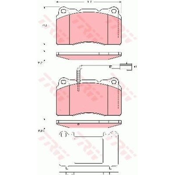 TRW GDB1645 Disk Fren Balatası Ön 156 2004-2006