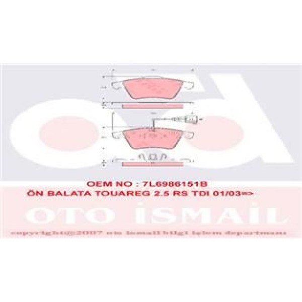 TRW GDB1651 Fren Balatası Ön Touareg 7L 02- 