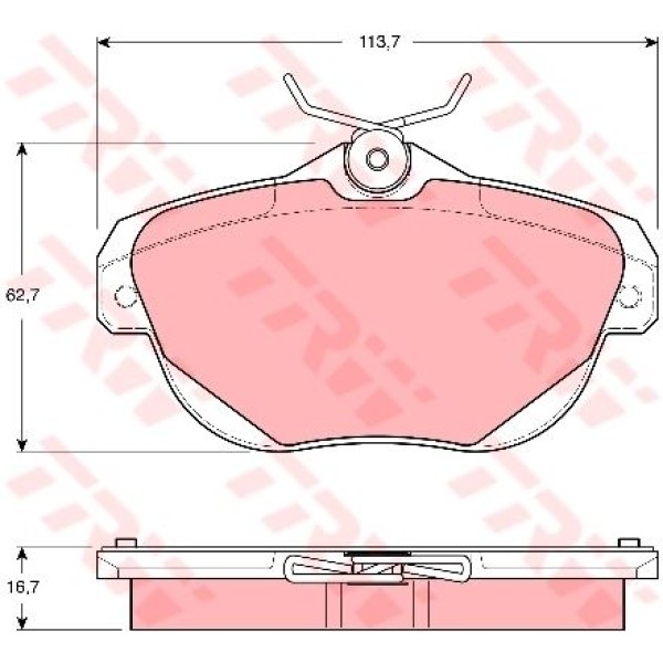 TRW GDB1664 Fren Balatası Arka C6