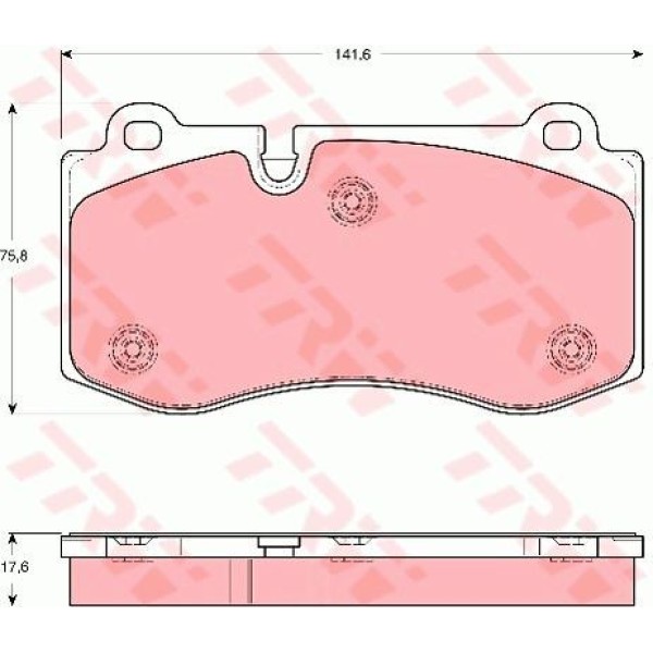 TRW GDB1667 Fren Balatası Ön C216 Cl Serisi Cl500 W221 S Serisi S320 S350 S420 S450 S500 S600 
