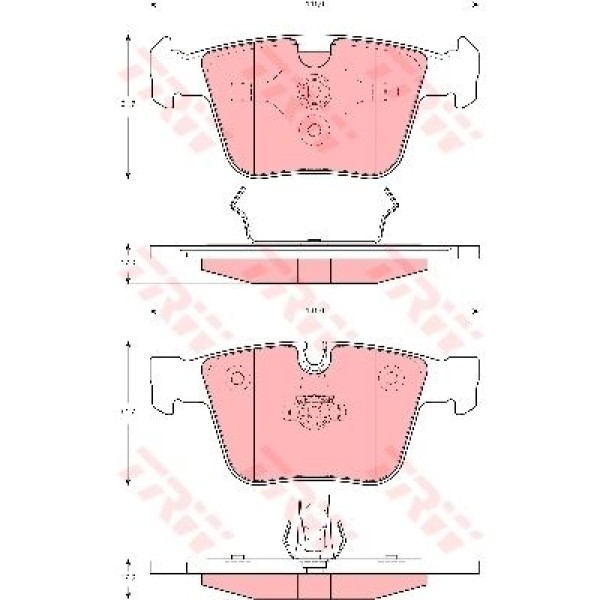 TRW GDB1675 Fren Balatası Arka Mercedes S Serıs W211 06- 11- W220 S65 Amg 01- 05 C216 06- 11- 