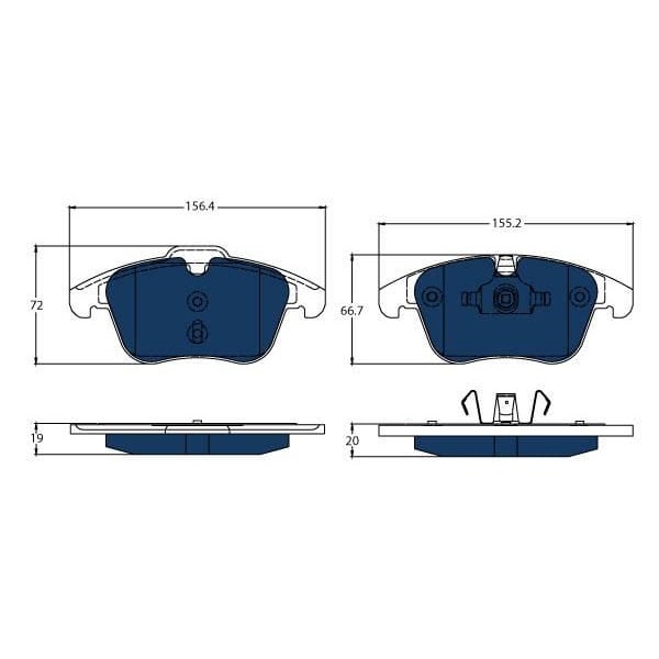 TRW GDB1683BTE Ön Disk Balata Elektrikli Araçlar İçin Volvo V60 I 155-157 