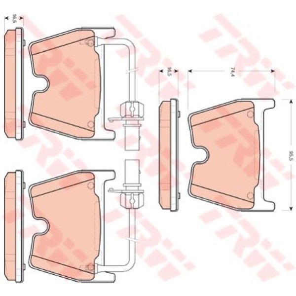 TRW GDB1688 Fren Balatası Ön A4 Rs4 05-