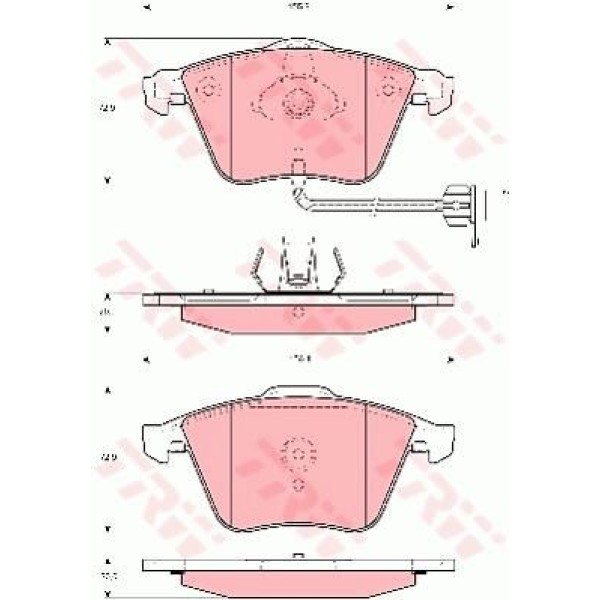TRW GDB1689 Fren Balatası Ön Tt 06-10 2.0 Tfsı 3.2 V6 Quatro 