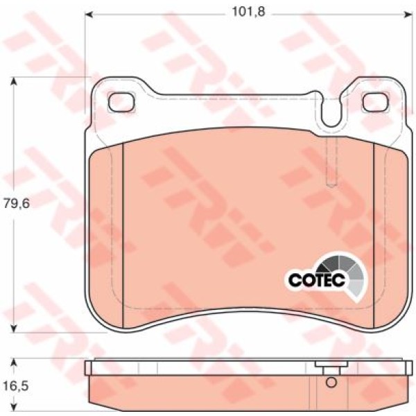 TRW GDB1693 Fren Balatası Ön C203 C Serisi C180 C200 C220 C230 C320 C350 C209 Clk Serisi Clk200 Clk2