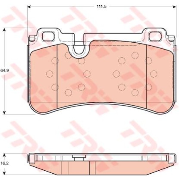 TRW GDB1711 Fren Balatası Arka W204 C63 Amg 6.2 08 - S204 C204 Cls C219 63 Amg 6.2 04/2006 Sl 55Amg