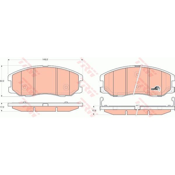 TRW GDB1715 Fren Balatası Ön Antara 06- / Captiva 06-