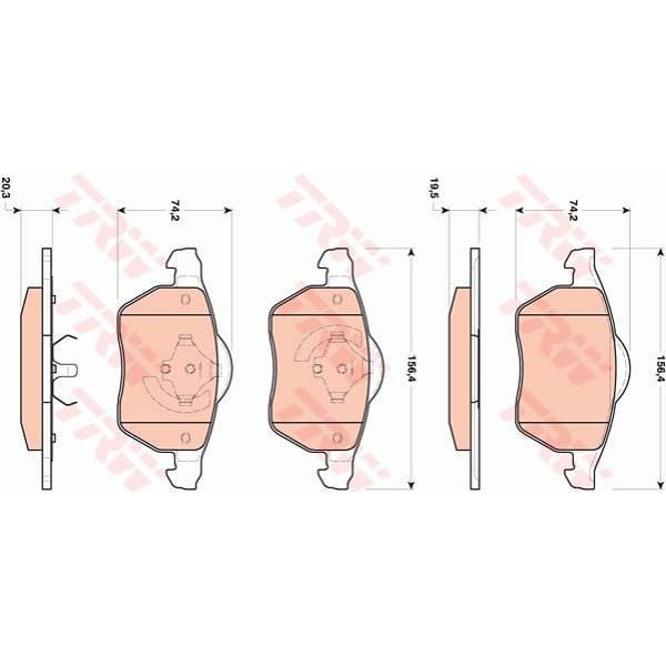 TRW GDB1717 Fren Balatası Ön 156Mm Saab 9-5 06 Tamir Takım Kit 