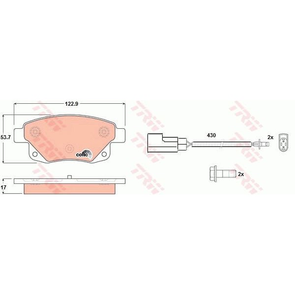 TRW GDB1725 Fren Balatası Arka Fişli Transit V347 06-