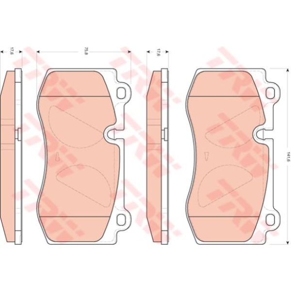 TRW GDB1733 Fren Balatası Ön C216 Cl Serisi Cl500 W221 S Serisi S320 S350 S420 S450 S500 S600 
