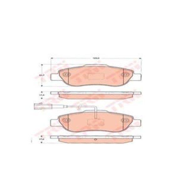 TRW GDB1746 Fren Balatası Ön Fişli 500 07- Fiorino 08- Qubo 08- Panda 03- / Ka 08-