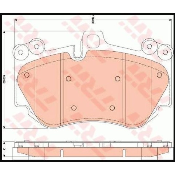 TRW GDB1764 Fren Balatası Ön Cayenne 02-10 
