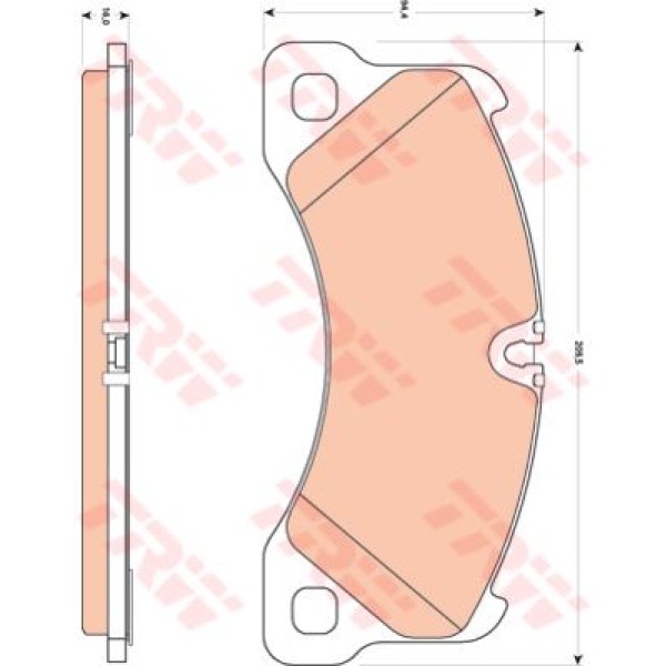 TRW GDB1774 Fren Balatası Ön Touareg 7L 02- Touareg 7P 10- / Cayenne 10- Panamera 09- 