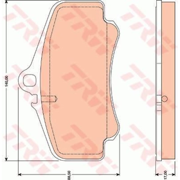 TRW GDB1777 Ön Balata Porsche 911 1999-2005 