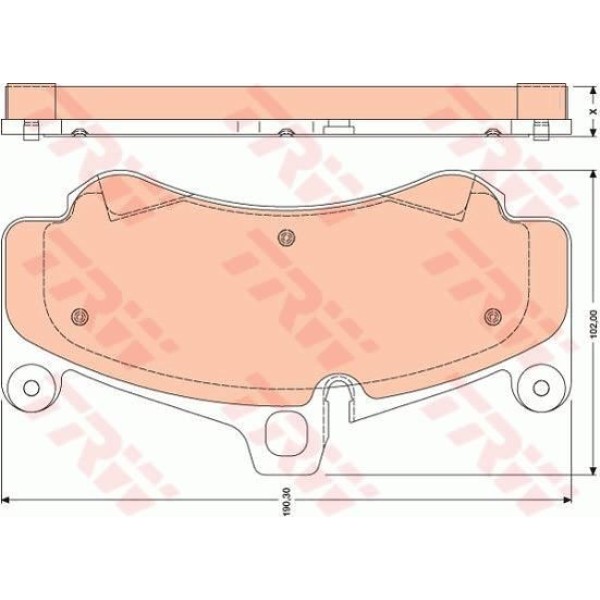TRW GDB1779 Fren Balatası Ön 190Mm Porsche 911 12- Tamir Takım Kit 