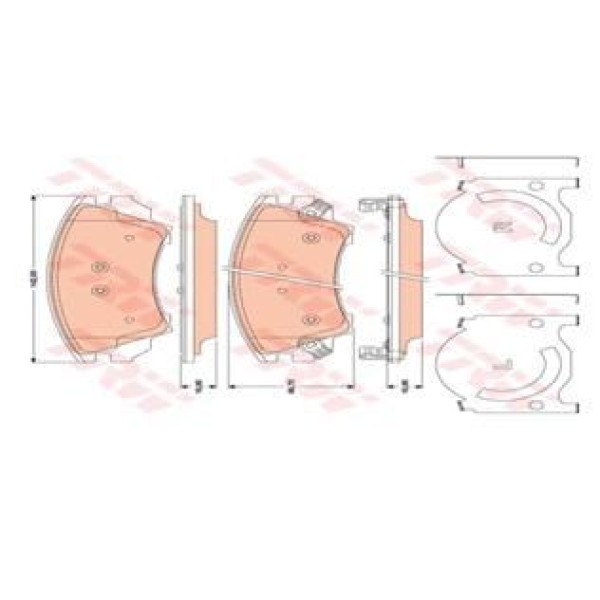 TRW GDB1783 Fren Balatası Ön Astra J 09- Insignia 08- Zafira C 11- Cascada 13- / Malıbu 12- / 9-5 10