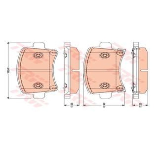 TRW GDB1784 Fren Balatası Arka Insignia 08- / Malıbu 12- / 9-5 10-12