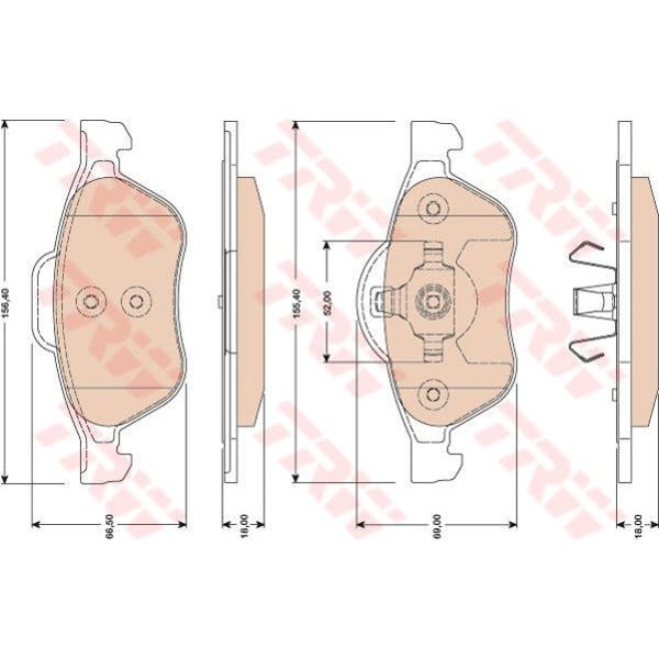 TRW GDB1787 Fren Balatası Ön Laguna III 07- 