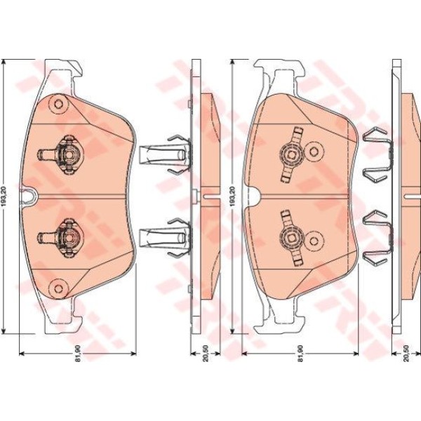 TRW GDB1794 Fren Balatası Ön Mercedes W164 M Serisi Ml63 06- W251 V251 R 63 06-