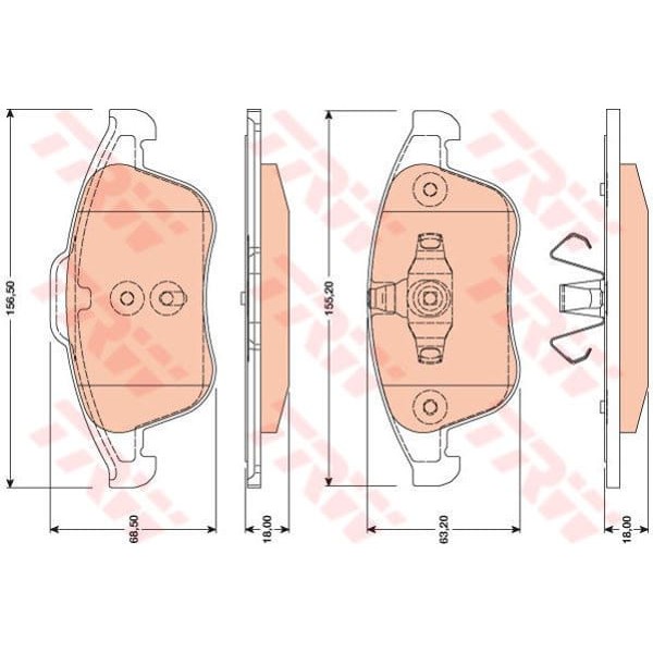 TRW GDB1808 Fren Balatası Ön CLIO IV 13- 1.6 Rs Megane III 08- Laguna III 07- Scenic III 08- Latitud 