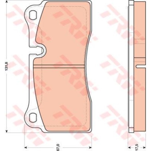TRW GDB1816 Fren Balatası Arka Audi Q7 3.0 3.6-4.2 06-15 -R8 4.2-5.2 10-15