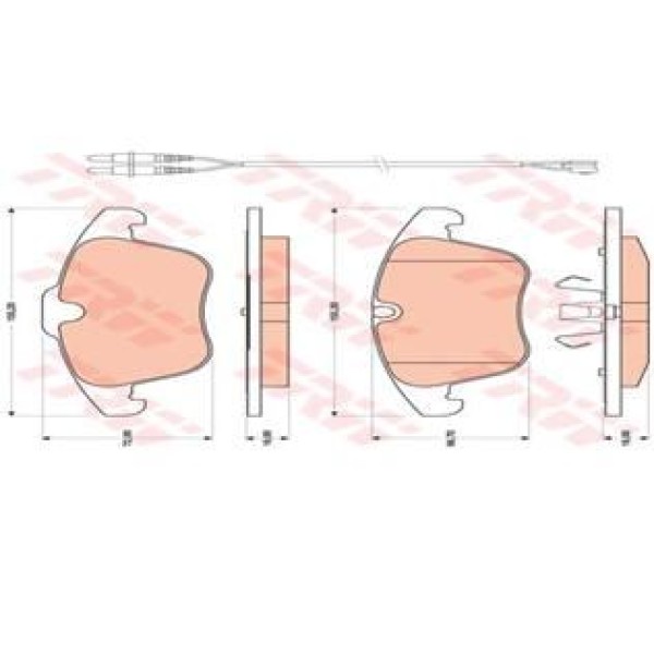 TRW GDB1818 Fren Balatası Ön 407 04- 508 10- / C5 08-