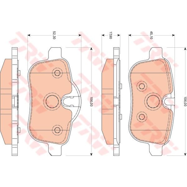 TRW GDB1827 Fren Balatası Arka Bmw Z4 Cabrıo E89 23İ-30İ 09- 