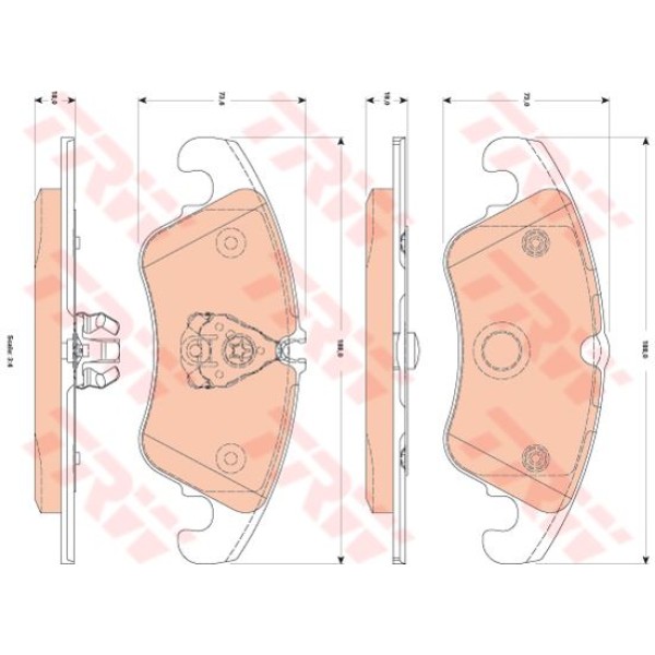 TRW GDB1833 Fren Balatası Ön Focus 09-11 2.5 Rs