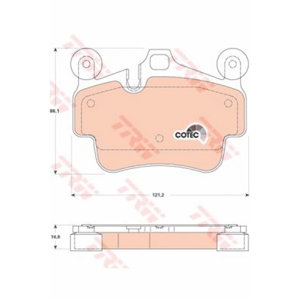 TRW GDB1836 Fren Balatası Ön Arka 911 997 04-08 Boxster 987 09-12