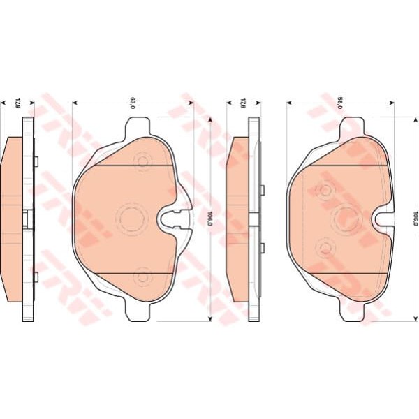 TRW GDB1840 Fren Balatası Arka Bmw 5 F10 F11 Bmw Z4 E89 Bmw X3 F25 Bmw X4 F26 