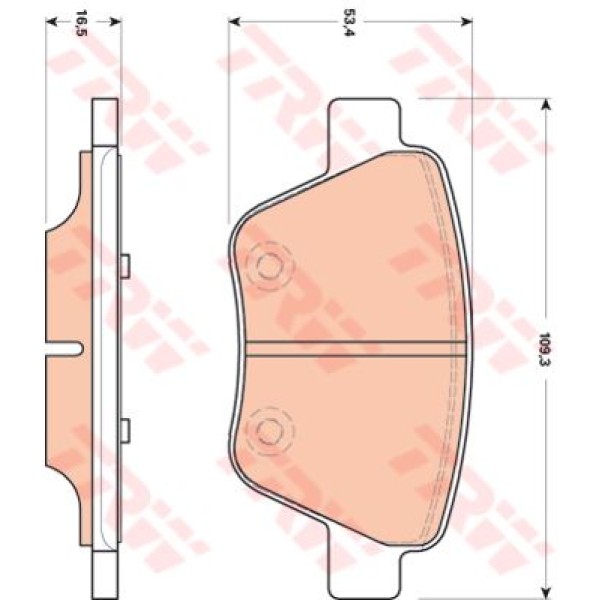 TRW GDB1841 Fren Balatası Arka Golf VI 08- Eos 06- Jetta III 05- Jetta IV 10- Scırocco 08- Beetle 11 