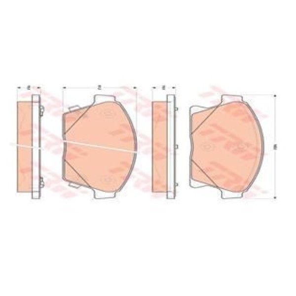 TRW GDB1847 Fren Balatası Ön Astra J Astra J 09- Zafira C 11- Ampera 11- Mokka 13- / Orlando 10- Cru