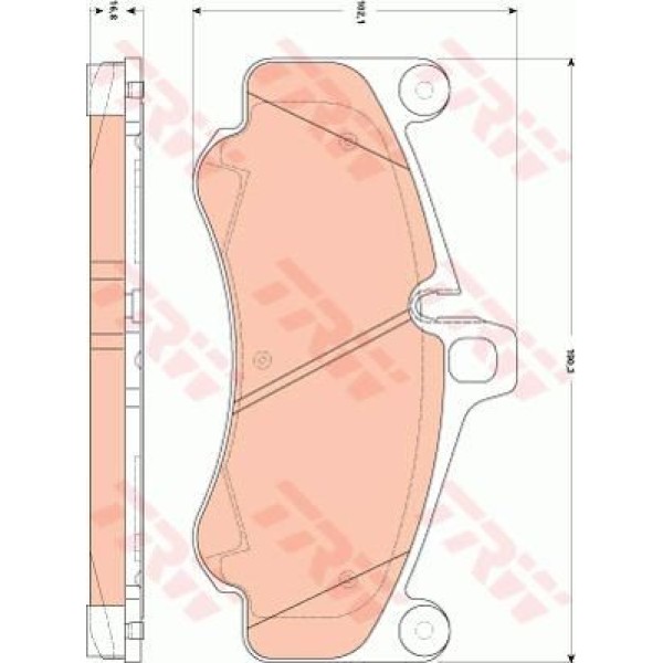 TRW GDB1863 Fren Balatası Ön 190Mm Porsche 911 09- Tamir Takım Kit 