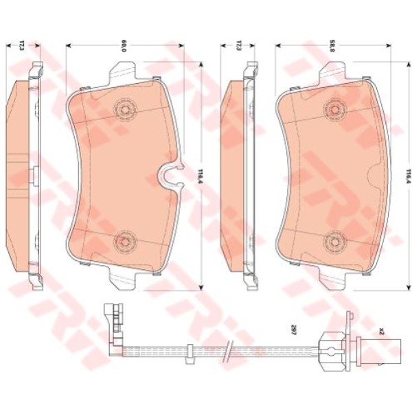 TRW GDB1866 Fren Balatası Arka Audi A8 4H 3.0 Tfsı Quattro-4.2 Fsı Quattro-3.0 TDI Quattro-4.2 TDI Q 