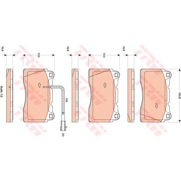 TRW GDB1871 Fren Balatası Ön Delta III 08-
