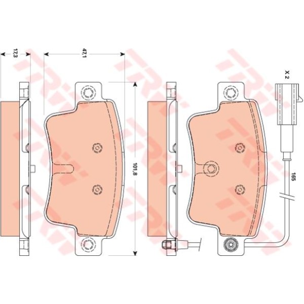 TRW GDB1872 Fren Balatası Arka Fişli Linea 07- Punto Evo 09- Grande Punto / Corsa D 06- 