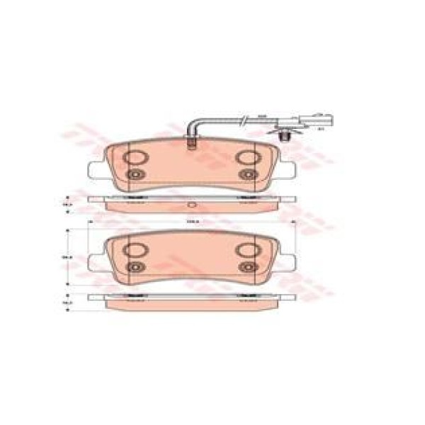 TRW GDB1903 Fren Balatası Arka Fişli Master III 10- / Movano B 10- / Nv400 10- 