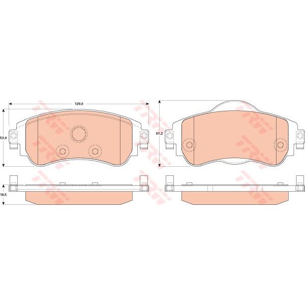 TRW GDB1917 Fren Balatası Ön C4 10- Ds4 11- 