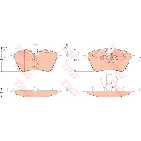 TRW GDB1919 Fren Balatası Arka Bmw 1 F20 F21 Bmw 2 F22 F23 Bmw 3 F30 F31 F34 Bmw 4 F32 F36