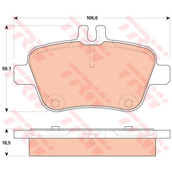 TRW GDB1920 Fren Balatası Arka A Serisi W176 A180 A200 A220 A250 B Serisi W246 B160 B180 B200 B220 B 