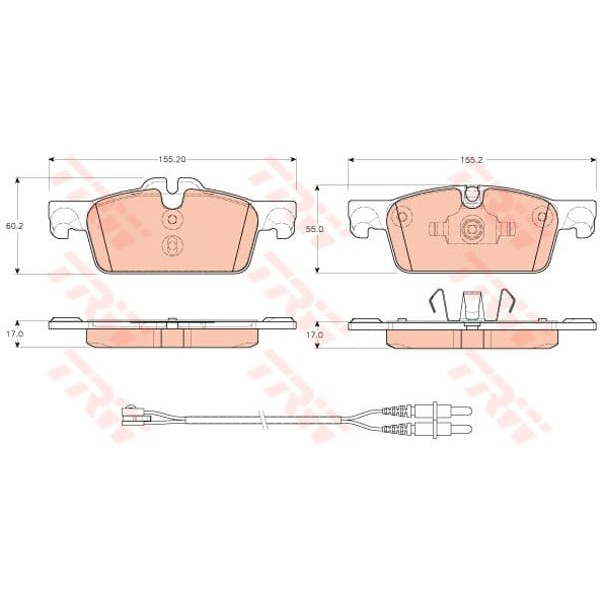 TRW GDB1929 Fren Balatası Ön Fişli 508 10-