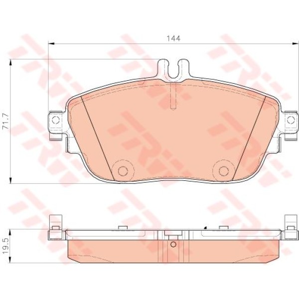 TRW GDB1932 Fren Balatası Ön A Serisi W176 A180 A200 A220 A250 B Serisi W246 B160 B180 B200 B220 B25