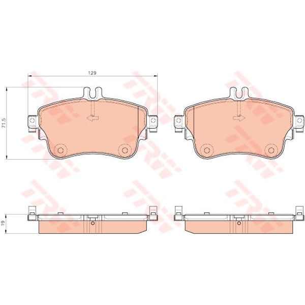 TRW GDB1933 Fren Balatası Ön A Serisi W176 A180 B Serisi W246 B160 B180 B200 B220