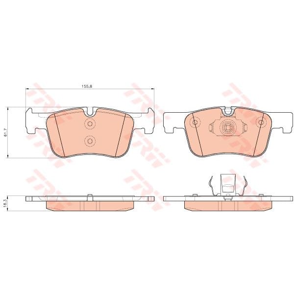 TRW GDB1934 Fren Balatası Ön Bmw 1 F20 F21 Bmw 3 F30 F31 Bmw 4 F32 F36