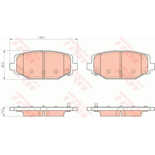 TRW GDB1936 Fren Balatası Arka Freemont 11- / Grand Voyager