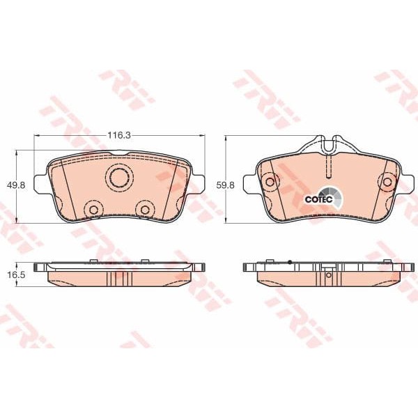 TRW GDB1947 Fren Balatası Arka M Serisi W166 Ml63 