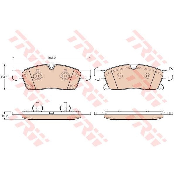 TRW GDB1955 Fren Balatası Ön M Serisi W166 Ml250 Ml350 X166 Gl Serisi Gl350Blue Tec Gl450 / Grand Ch