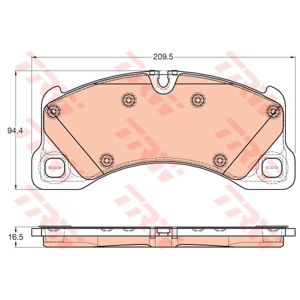 TRW GDB1969 Fren Balatası Ön Touareg 7P 10- / Cayenne 10- Macan 14- Panamera 09- 