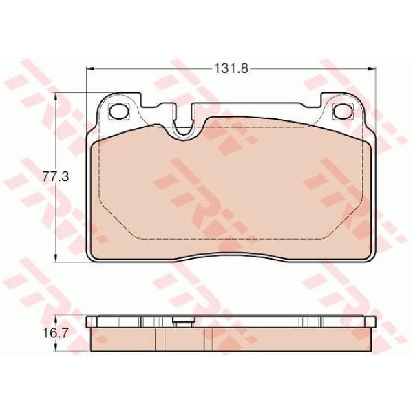 TRW GDB1974 Fren Balatası Ön A6 11- A7 10- Q5 08- / Macan 14- 