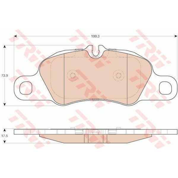 TRW GDB1990 Fren Balatası Ön 911 05- Boxster 12- Cayman 13-